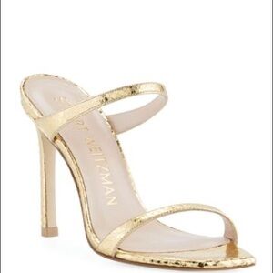 Stuart Weitzman Aleena 100MM Gold Snake size 9